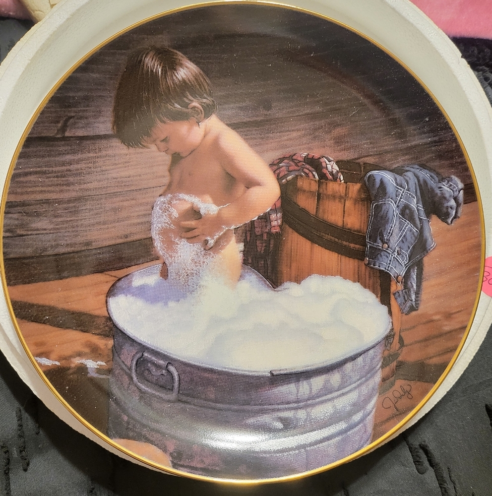 Jim Danly Collectible Plates with Gold Trim